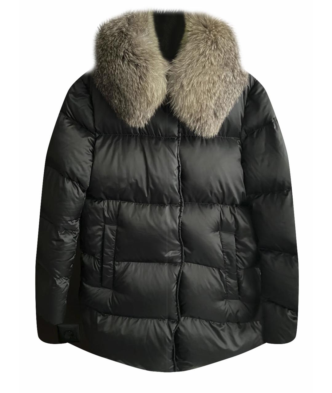 MONCLER Черный пуховик, фото 1