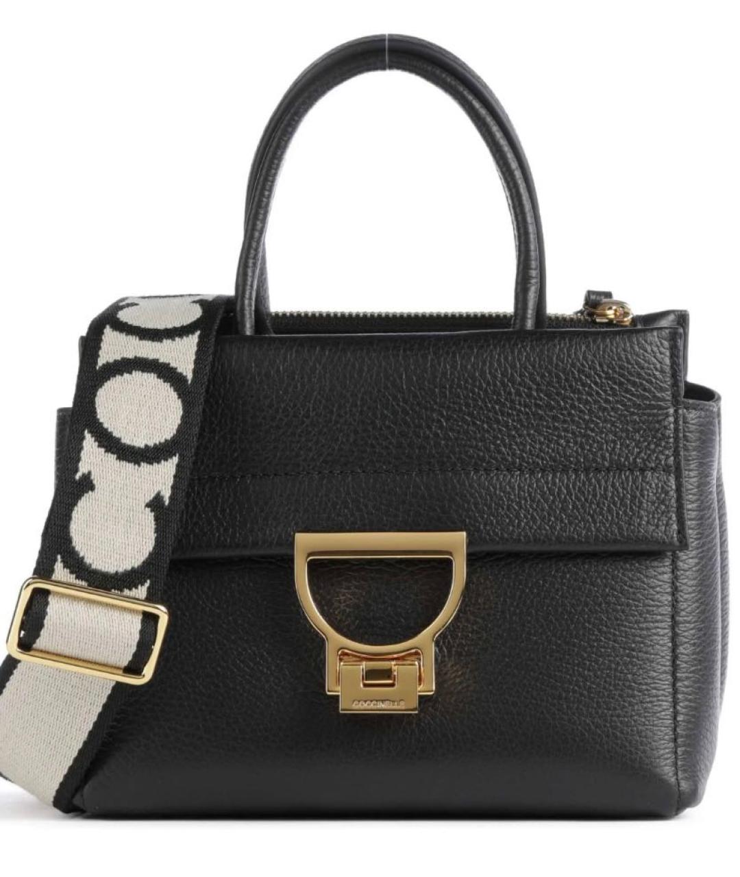 COCCINELLE Черная кожаная сумка через плечо, фото 6