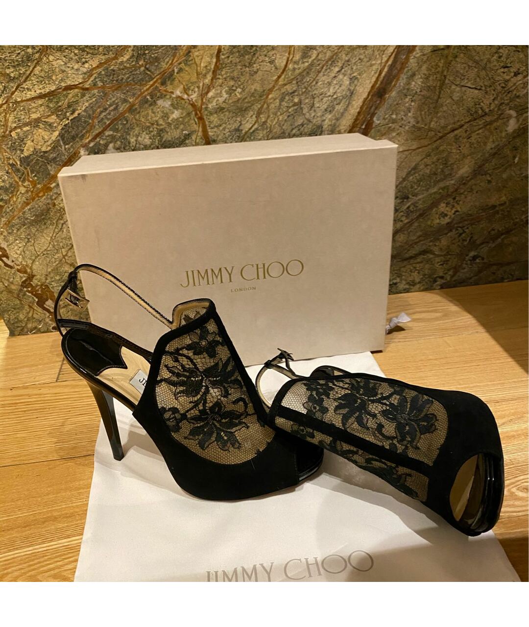 JIMMY CHOO Черные замшевые ботильоны, фото 4