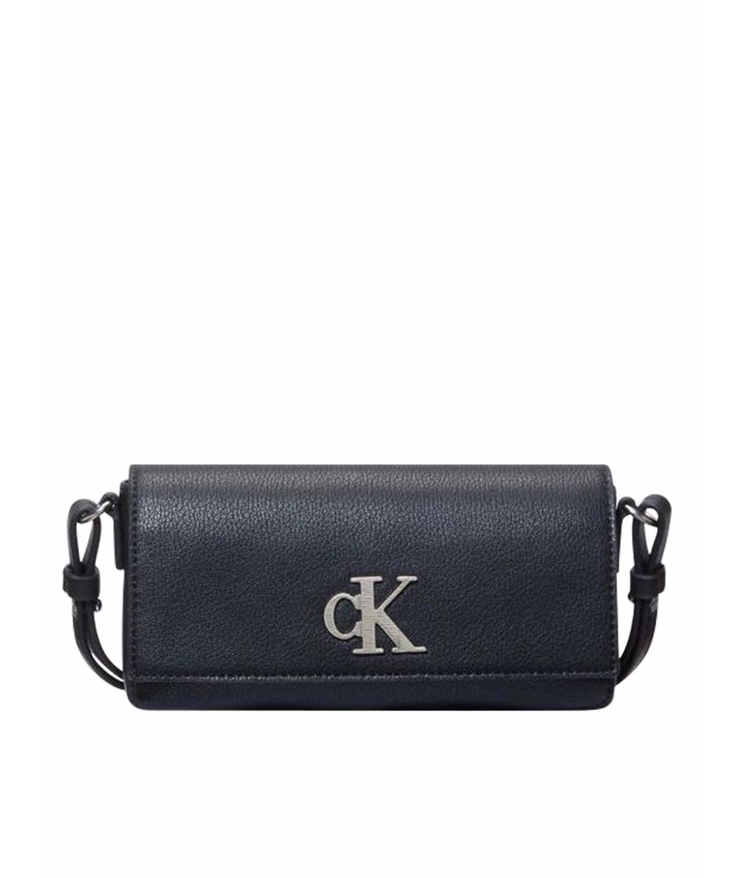 CALVIN KLEIN Черная сумка через плечо из искусственной кожи, фото 1