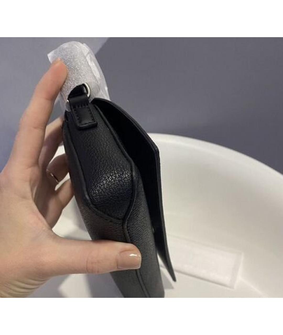 CALVIN KLEIN Черная сумка через плечо из искусственной кожи, фото 6