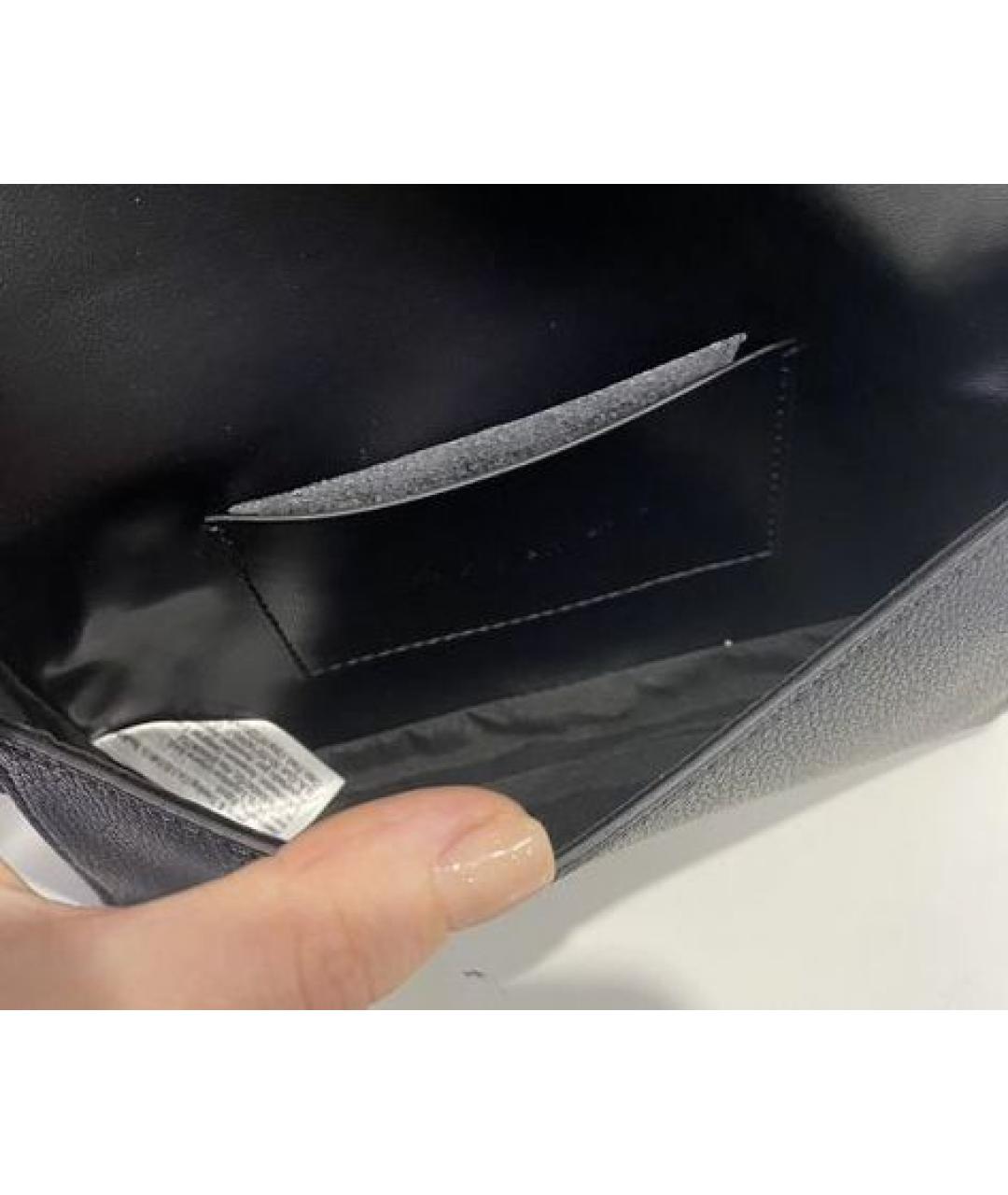 CALVIN KLEIN Черная сумка через плечо из искусственной кожи, фото 4