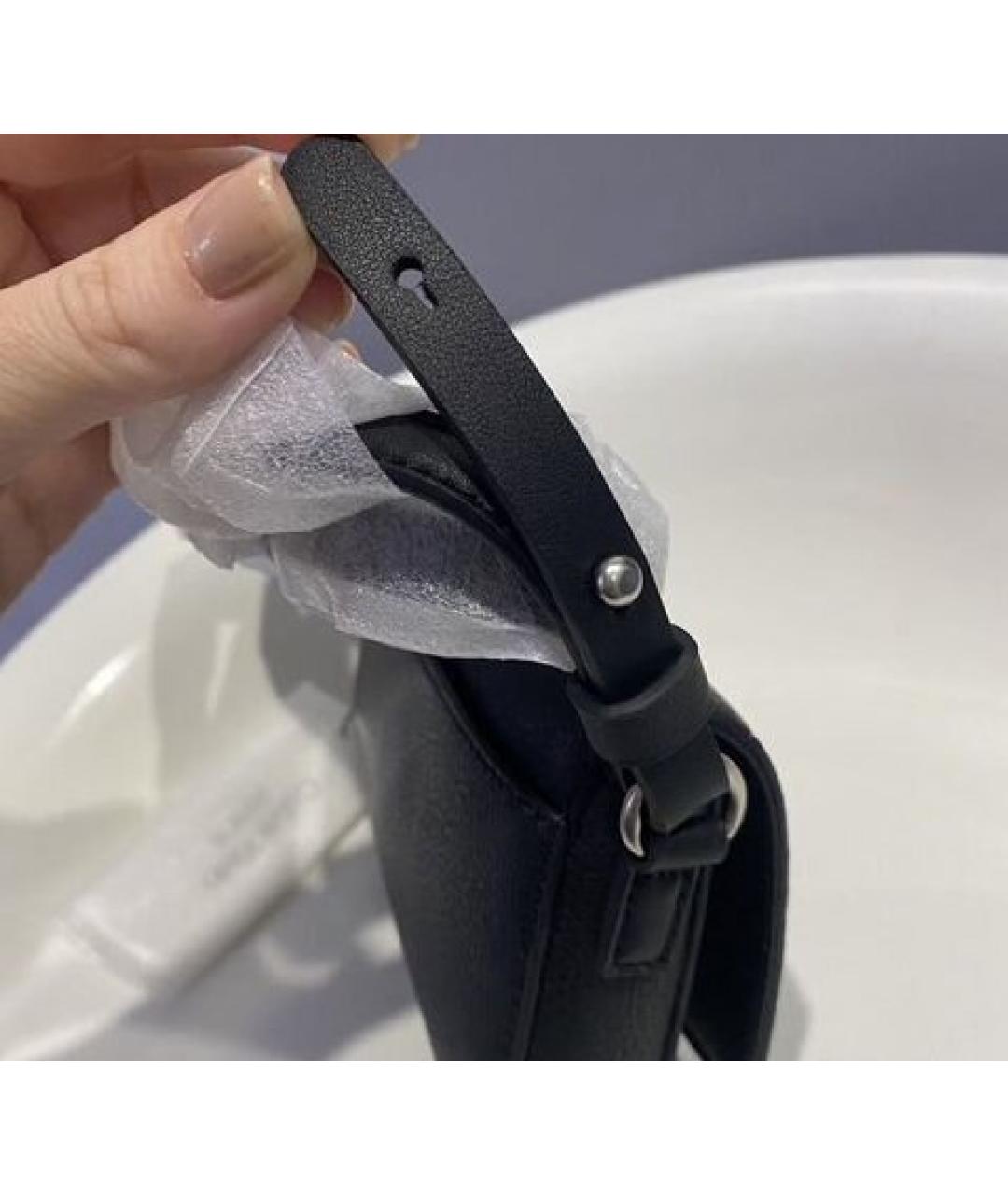 CALVIN KLEIN Черная сумка через плечо из искусственной кожи, фото 5