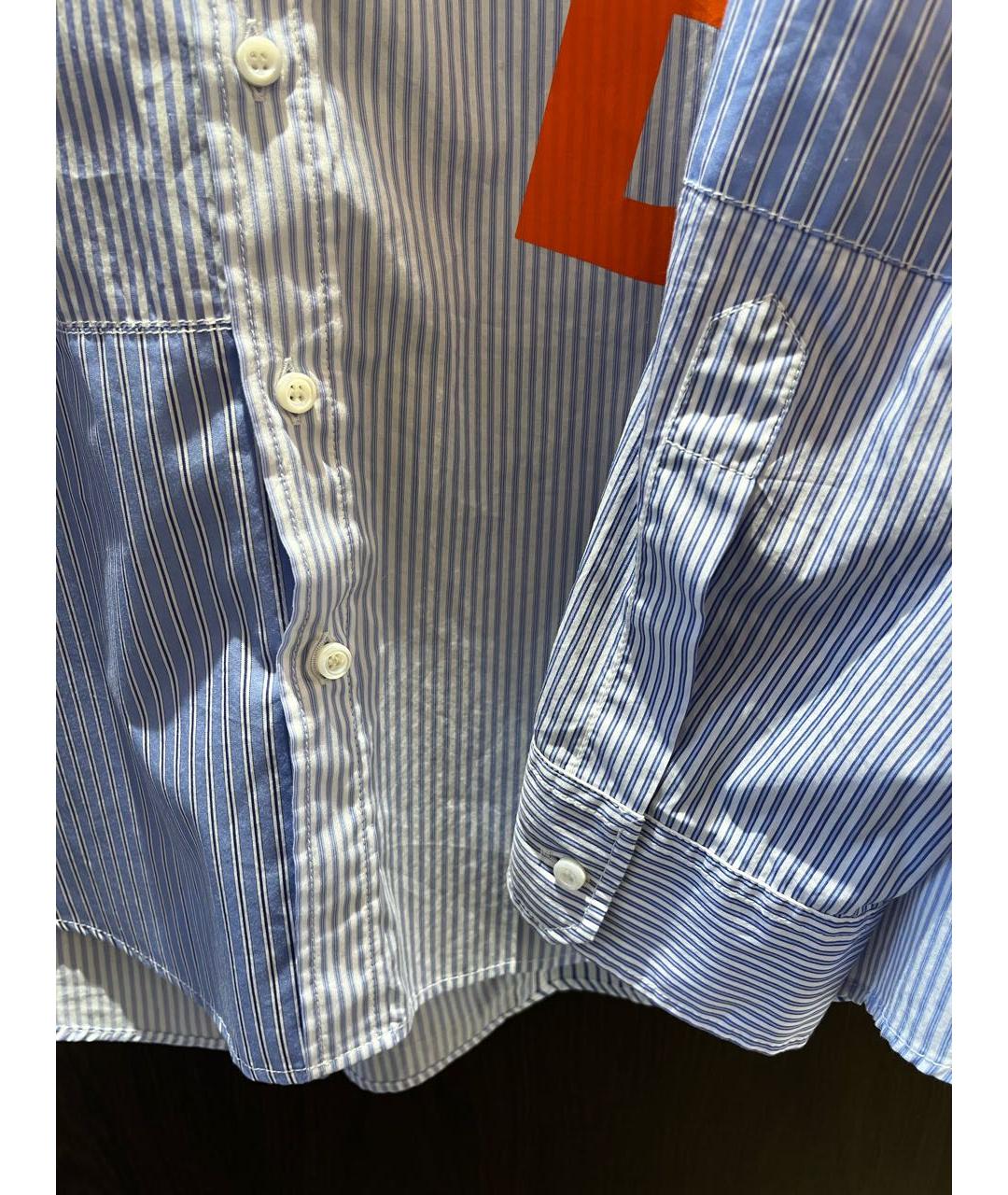 DSQUARED2 Голубая хлопковая кэжуал рубашка, фото 4