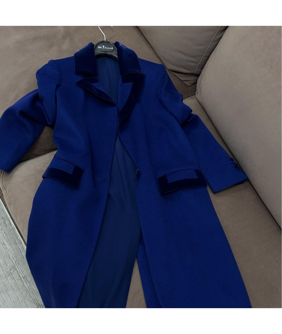 KITON Темно-синее кашемировое пальто, фото 4