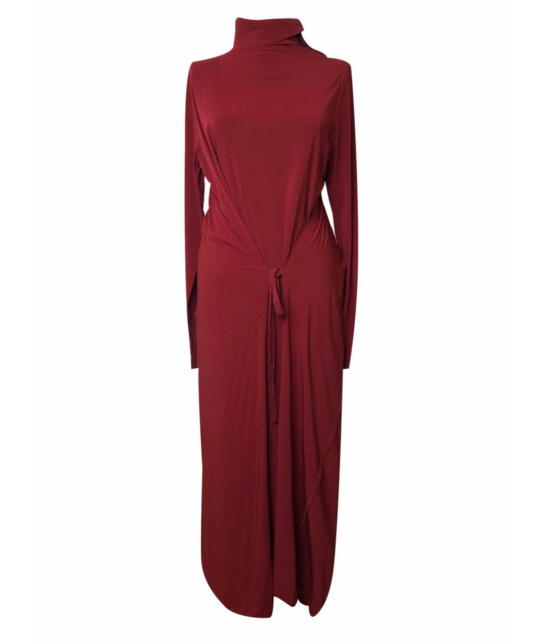 ANN DEMEULEMEESTER Красное вискозное вечернее платье, фото 1