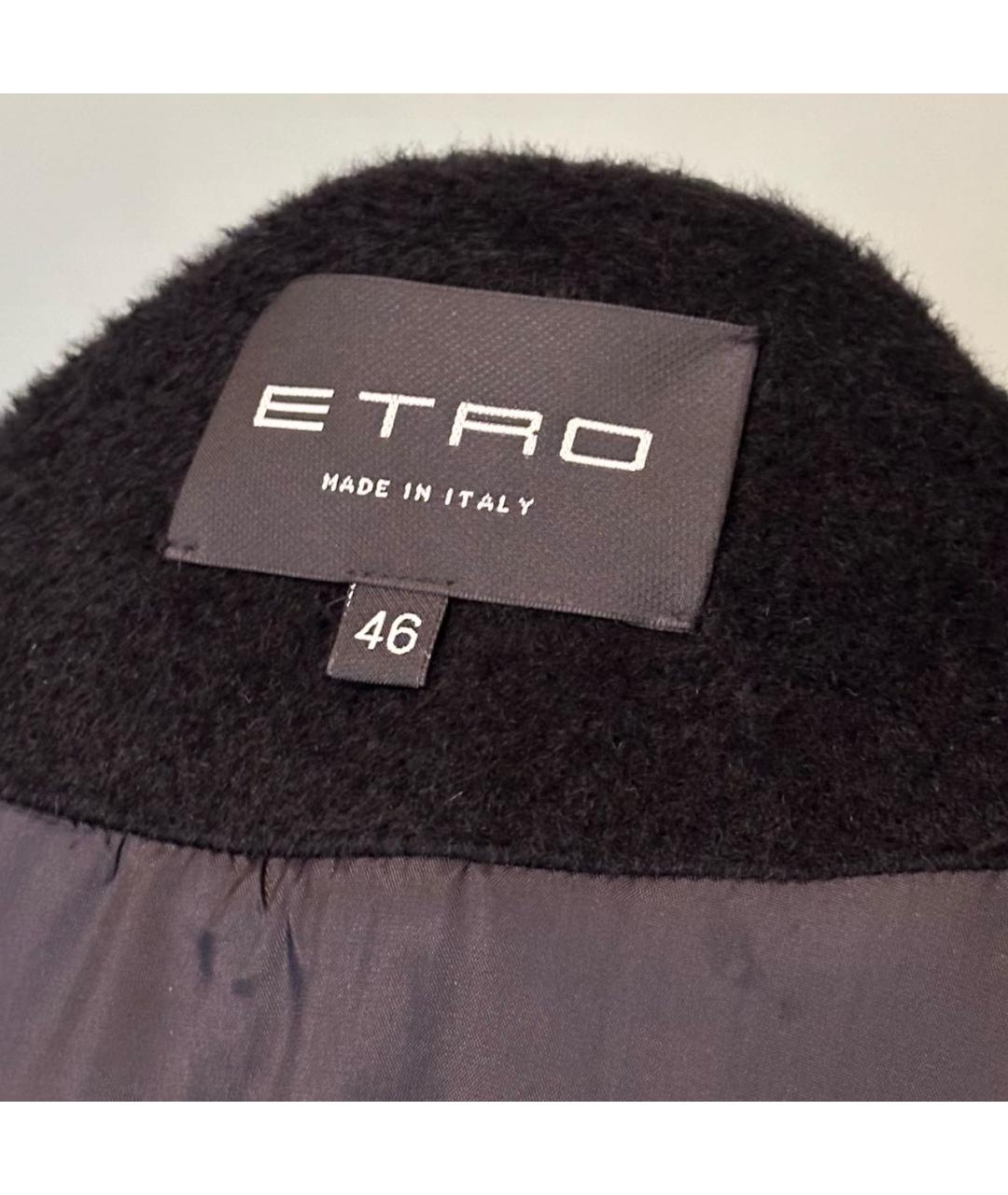 ETRO Черное шерстяное пальто, фото 4