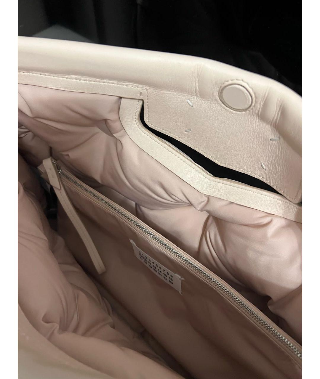 MAISON MARGIELA Розовая кожаная сумка через плечо, фото 3