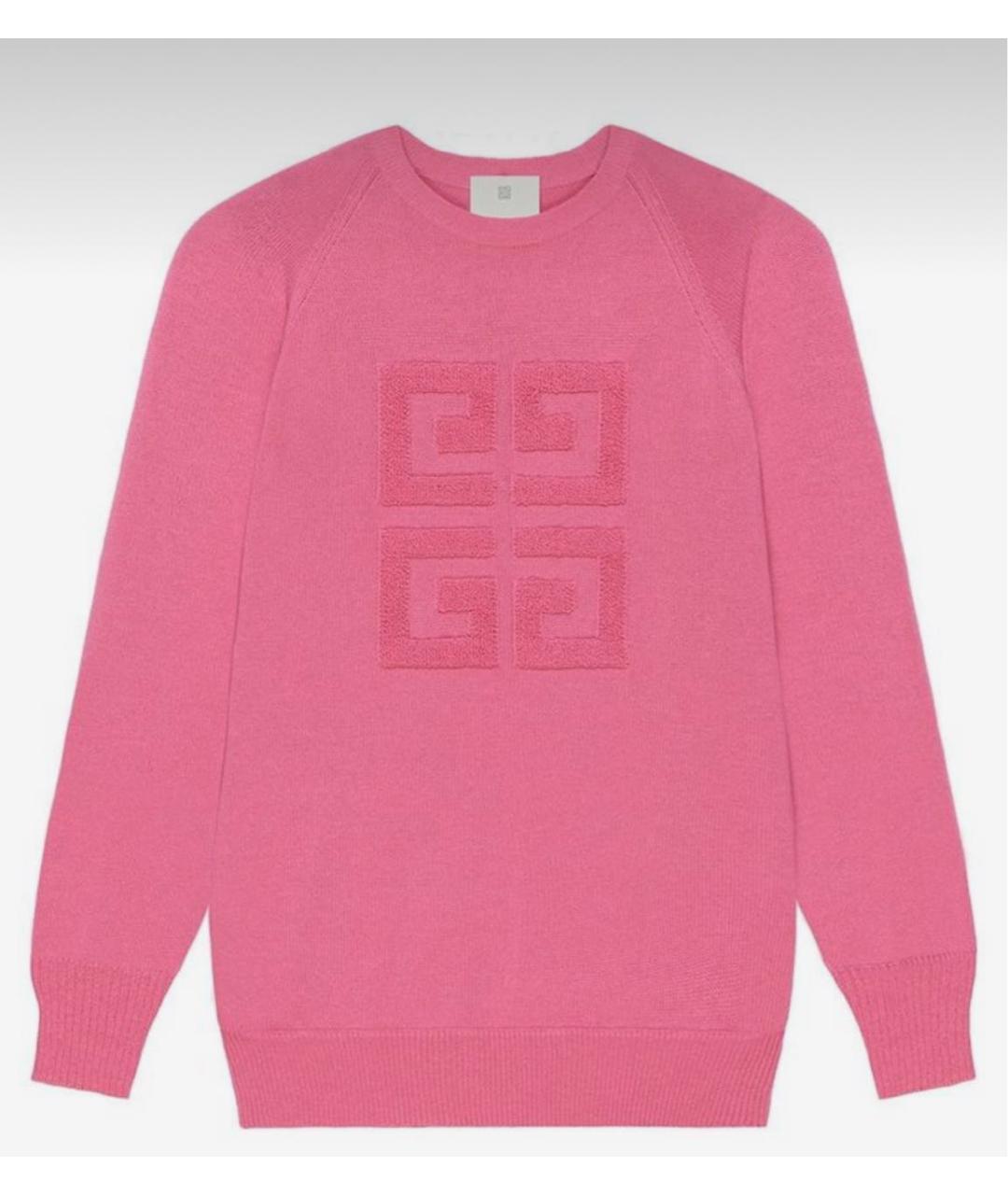 GIVENCHY Розовый кашемировый джемпер / свитер, фото 4