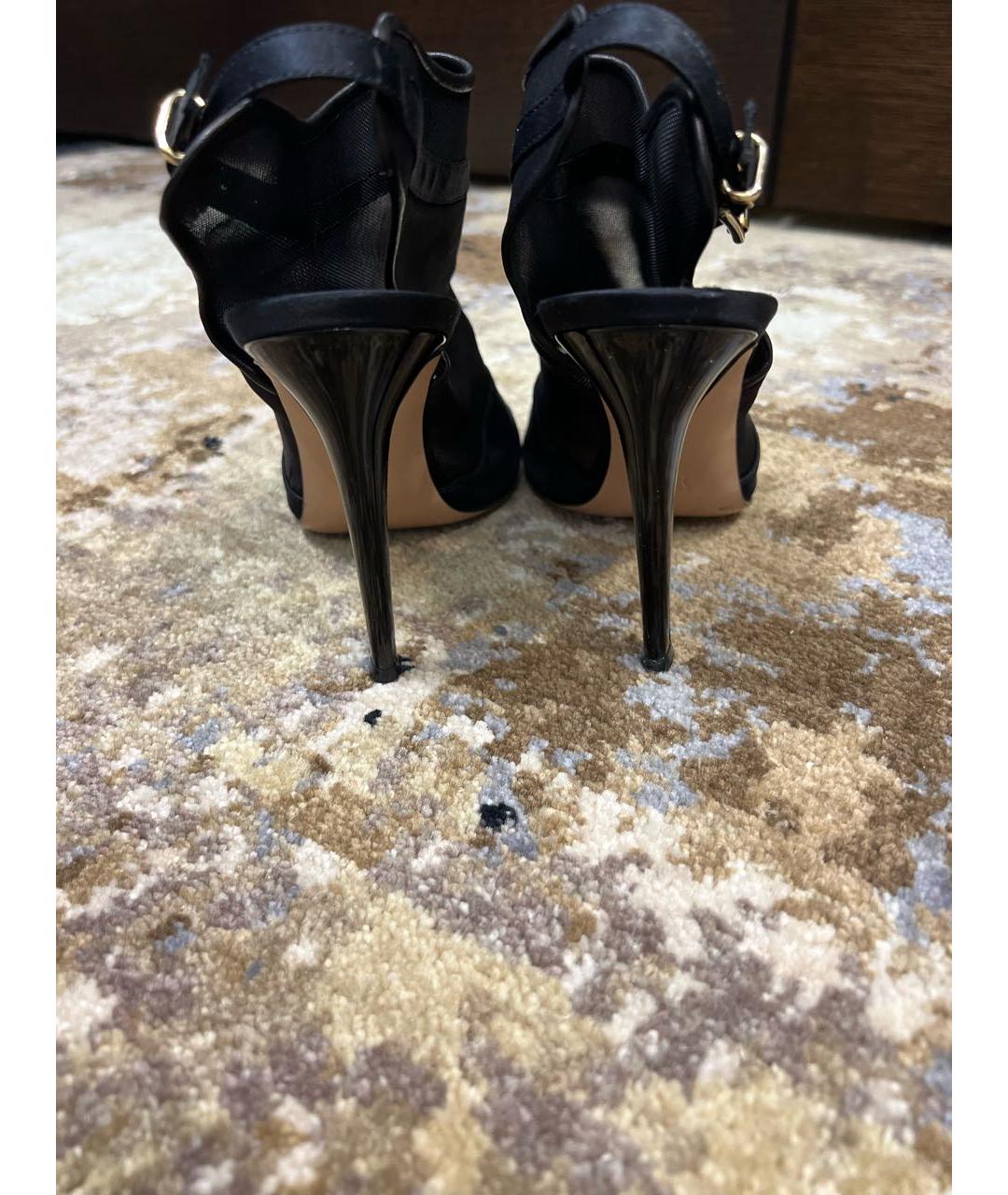 GIANVITO ROSSI Черные кожаные босоножки, фото 4