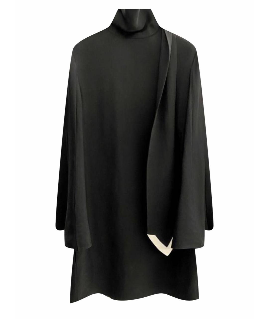 VALENTINO Черное шелковое коктейльное платье, фото 1