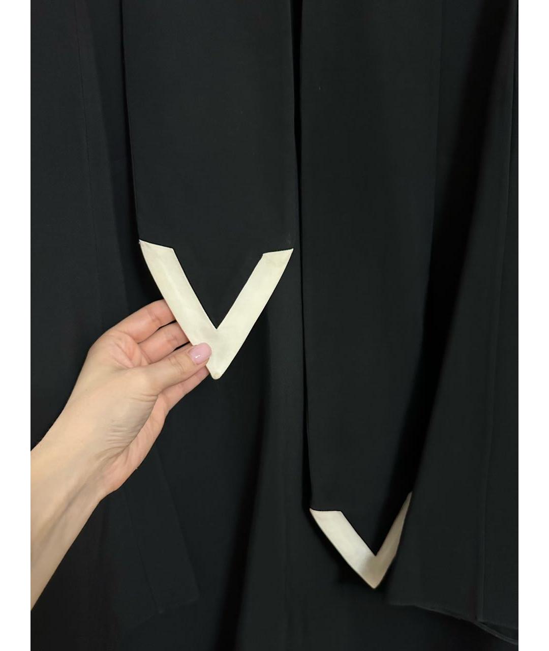 VALENTINO Черное шелковое коктейльное платье, фото 5