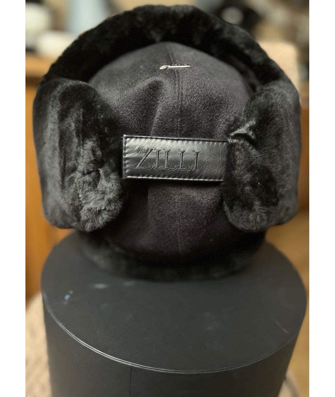 ZILLI Черная кашемировая шапка, фото 2