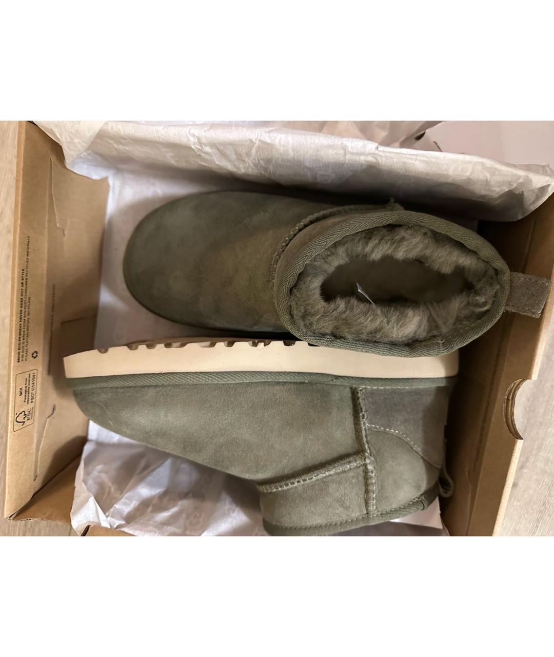 UGG AUSTRALIA Хаки замшевые ботинки, фото 2