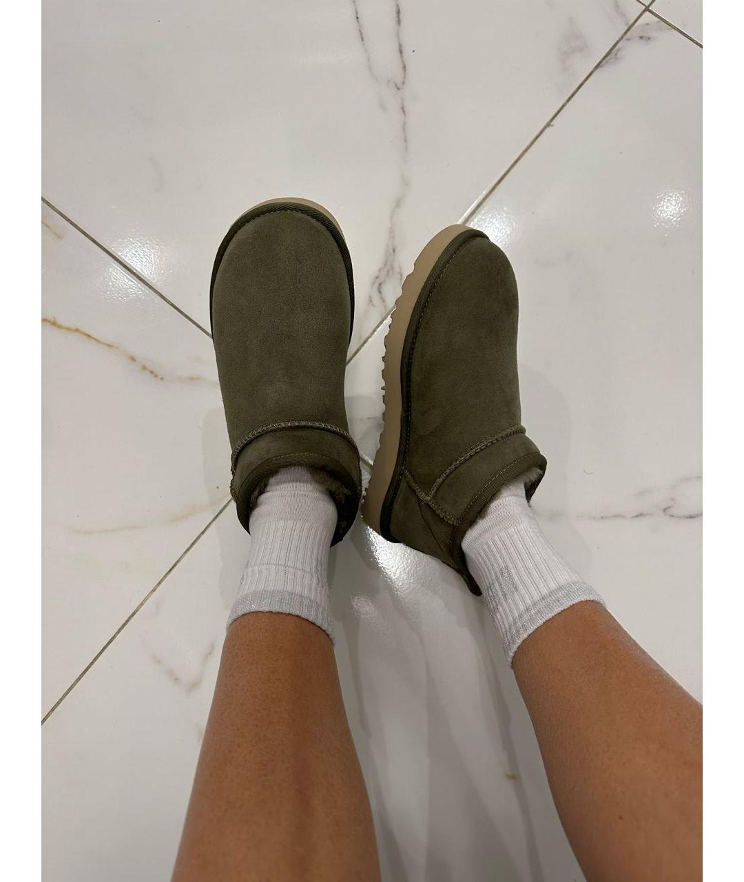 UGG AUSTRALIA Хаки замшевые ботинки, фото 3