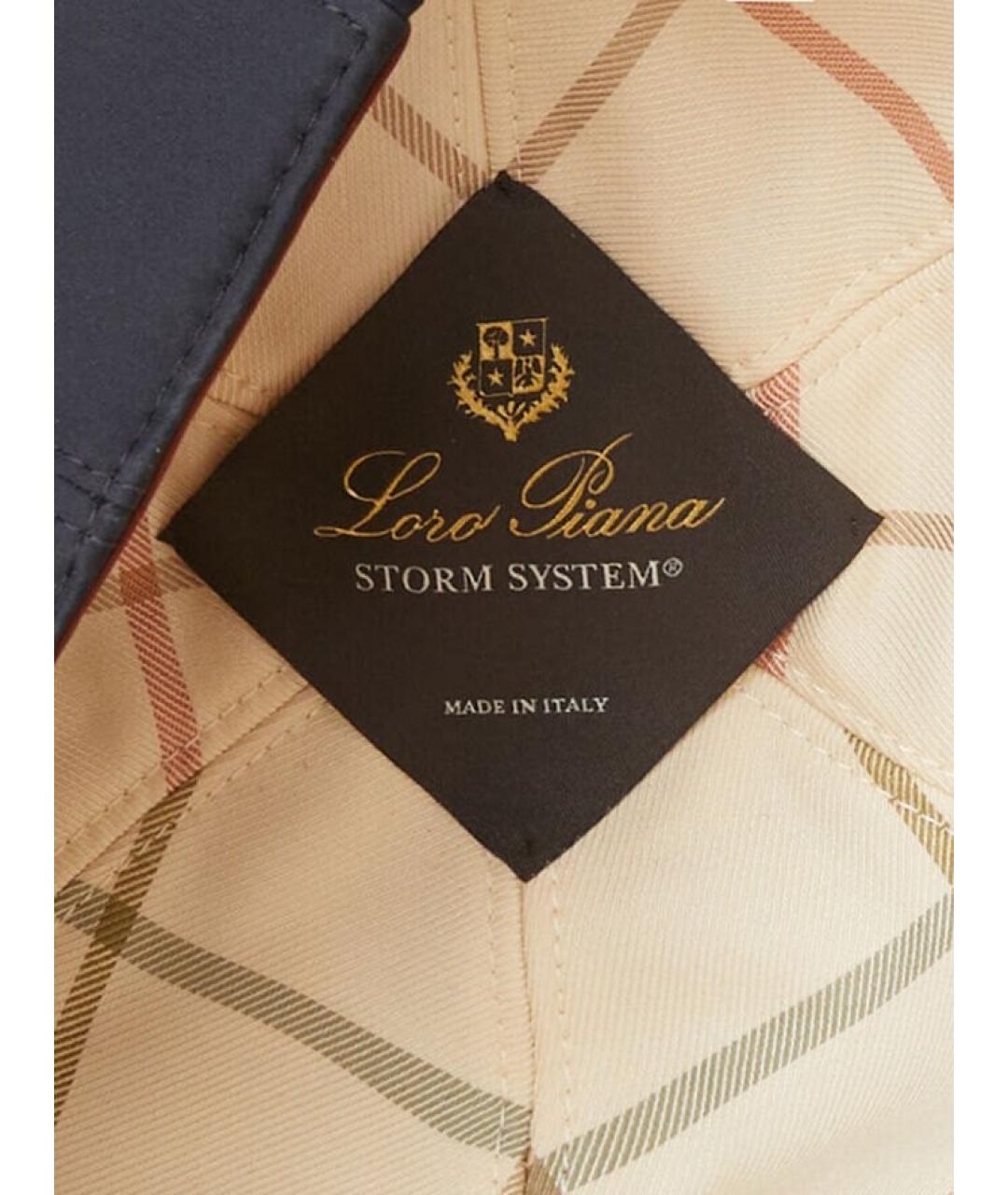 LORO PIANA Темно-синяя синтетическая кепка, фото 5