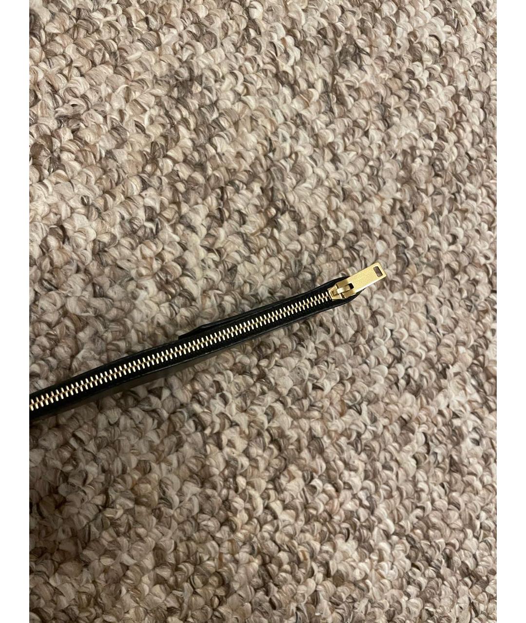 SAINT LAURENT Черный кожаный кошелек, фото 4