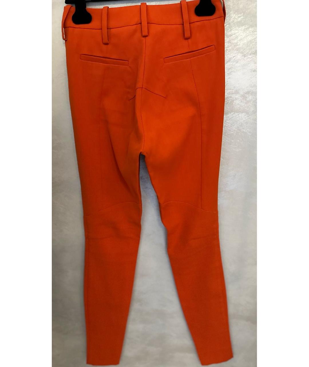 VICTORIA BECKHAM Оранжевое хлопковые брюки узкие, фото 2
