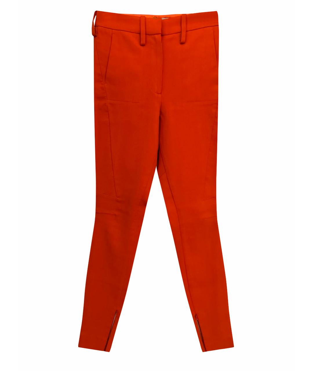 VICTORIA BECKHAM Оранжевое хлопковые брюки узкие, фото 1