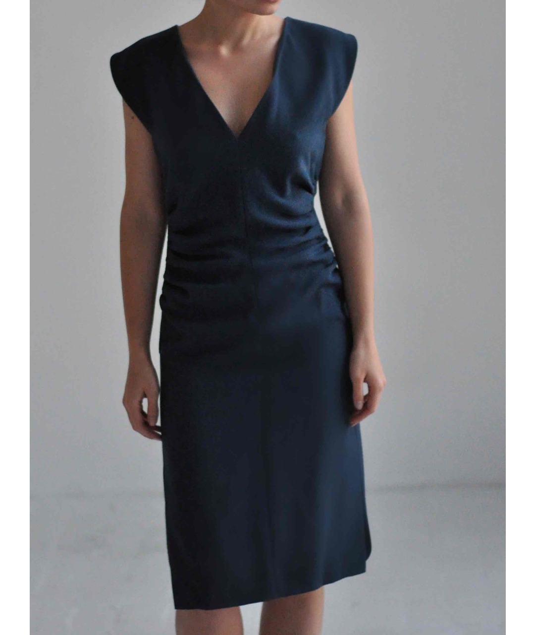 YVES SAINT LAURENT VINTAGE Бирюзовое шерстяное повседневное платье, фото 3