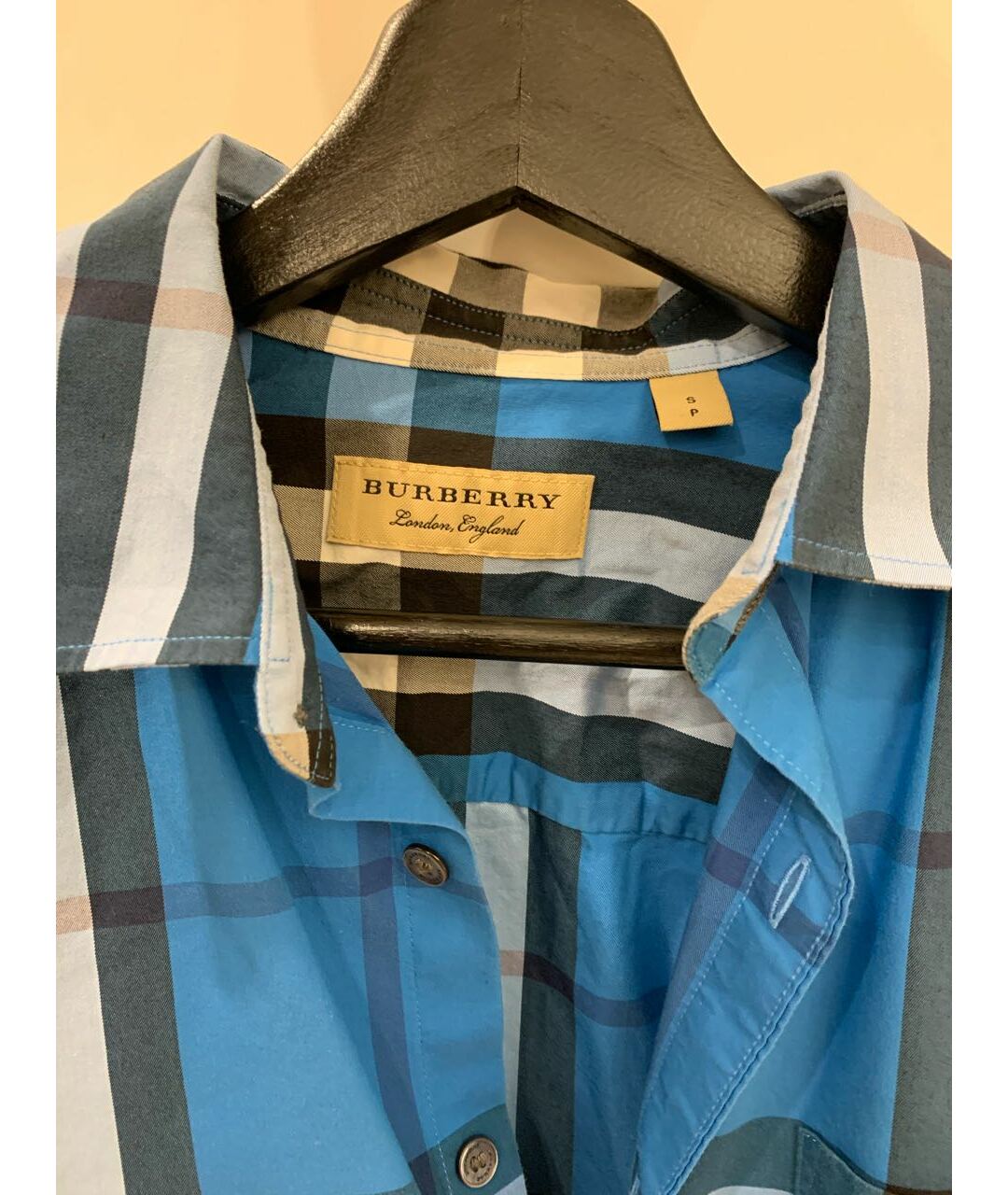 BURBERRY Голубая хлопковая кэжуал рубашка, фото 3