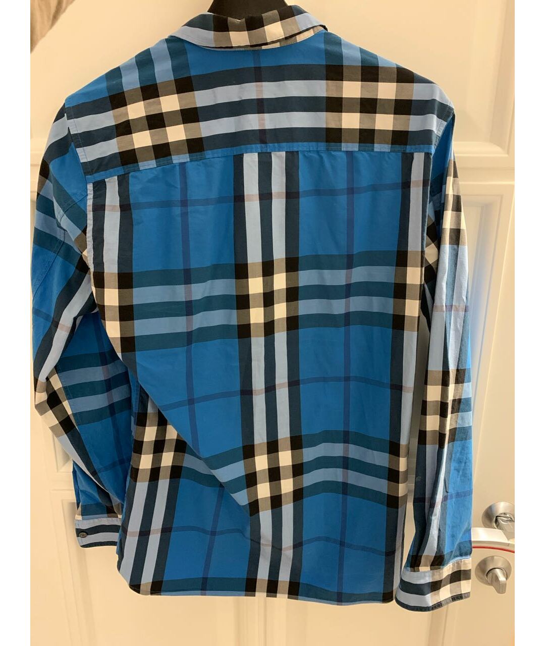 BURBERRY Голубая хлопковая кэжуал рубашка, фото 2