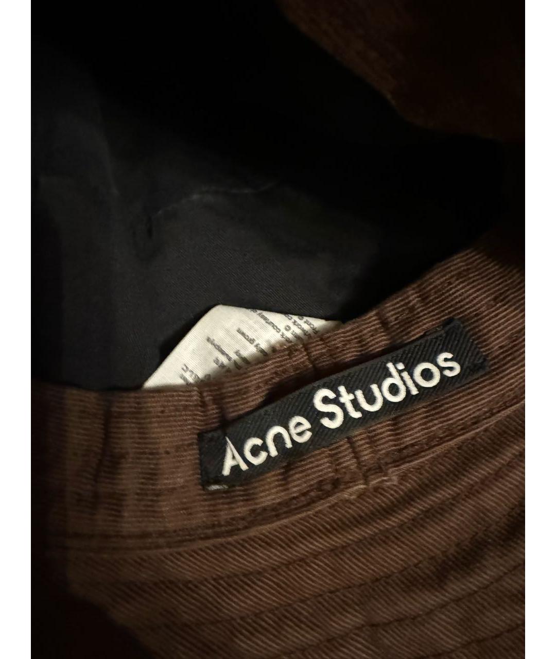 ACNE STUDIOS Темно-синяя хлопковая панама, фото 5