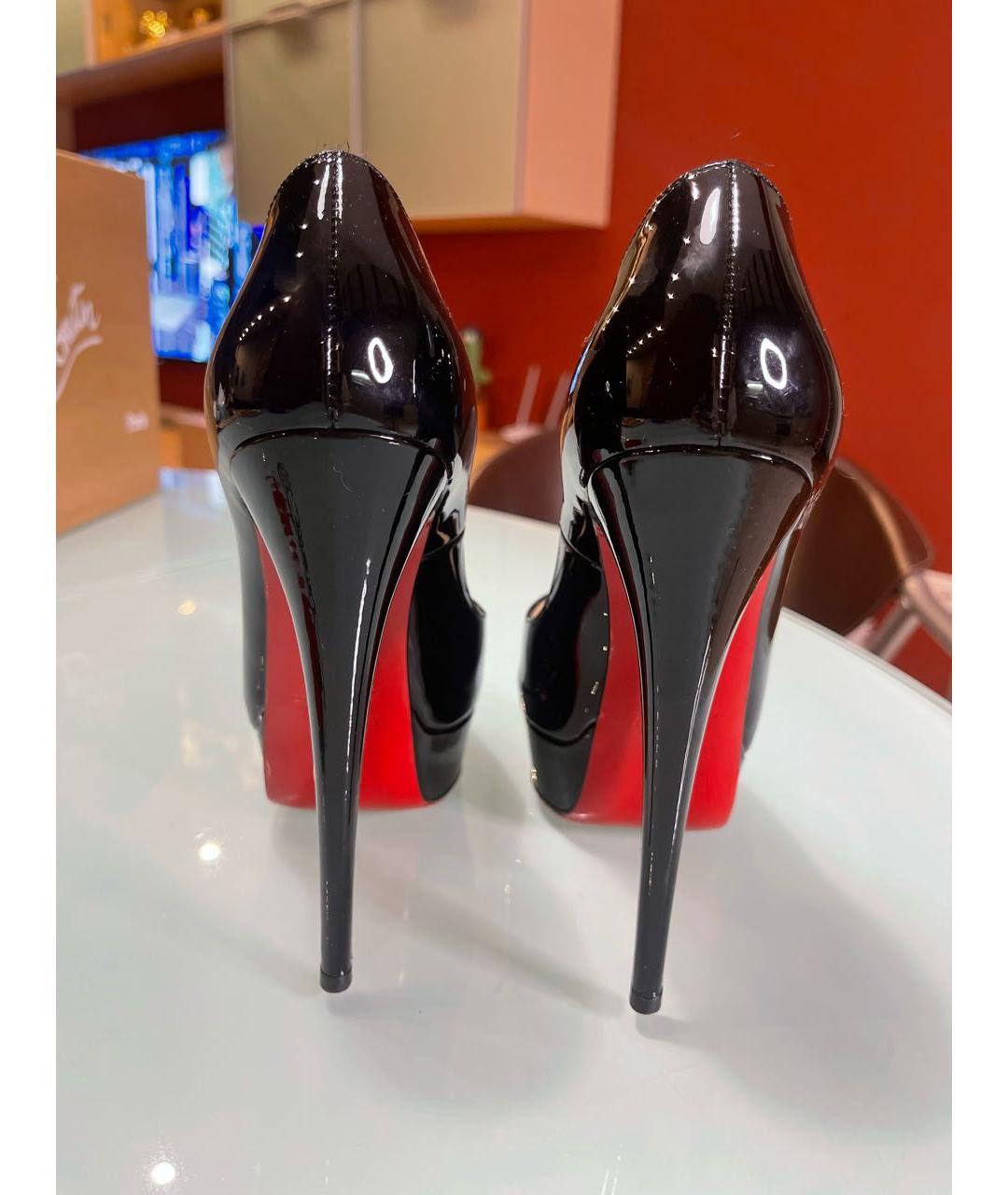 CHRISTIAN LOUBOUTIN Черные туфли из лакированной кожи, фото 4