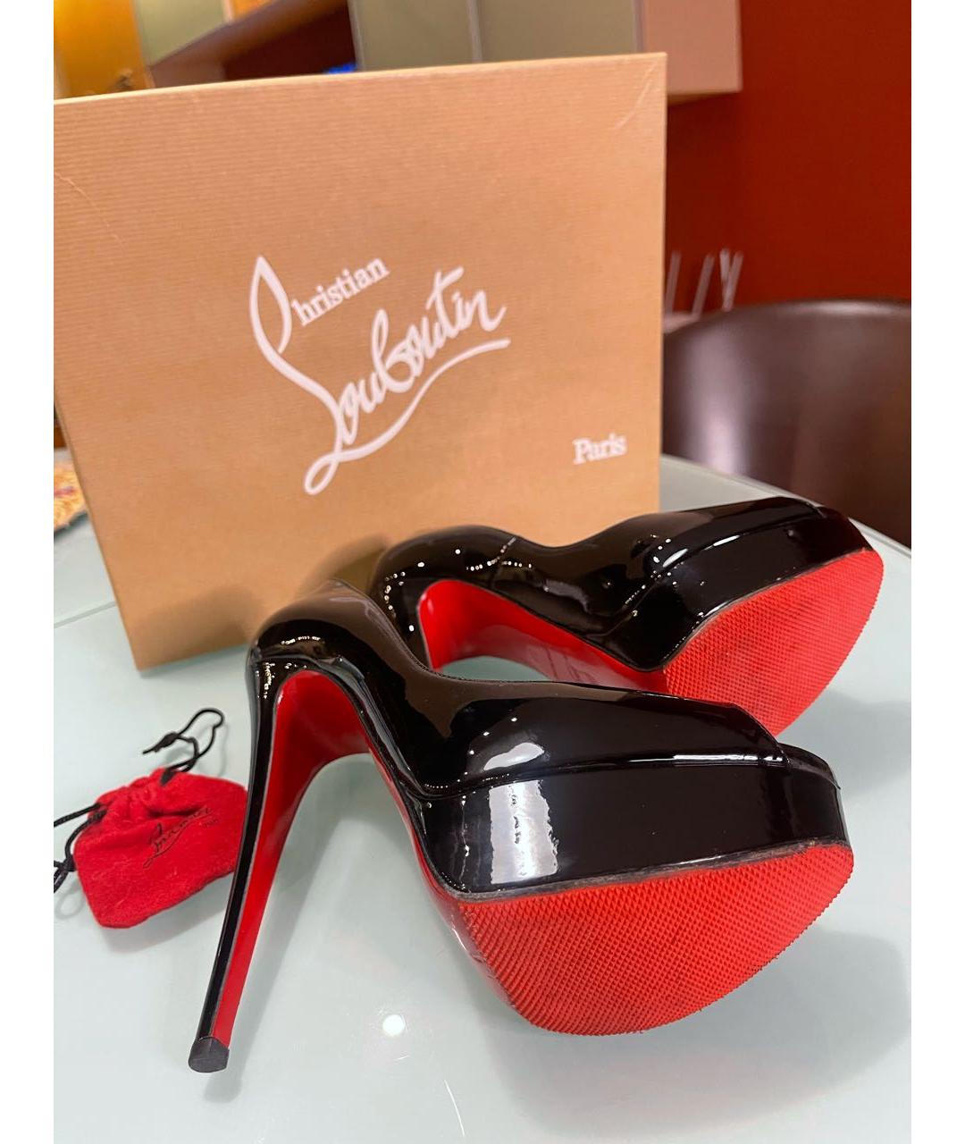 CHRISTIAN LOUBOUTIN Черные туфли из лакированной кожи, фото 5