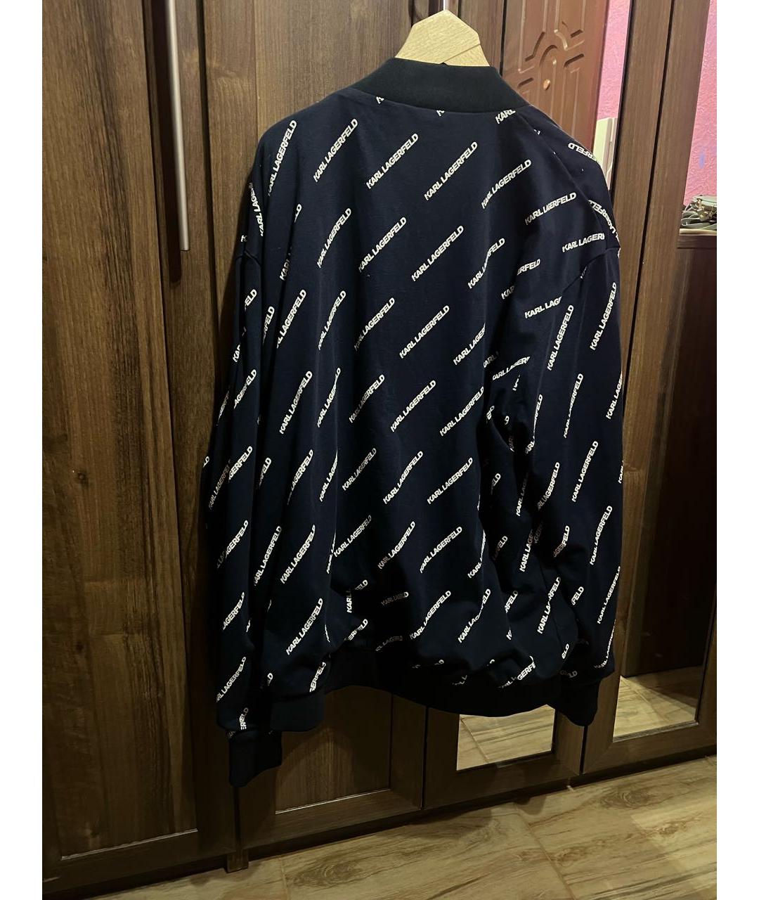 KARL LAGERFELD Темно-синяя хлопковая куртка, фото 2