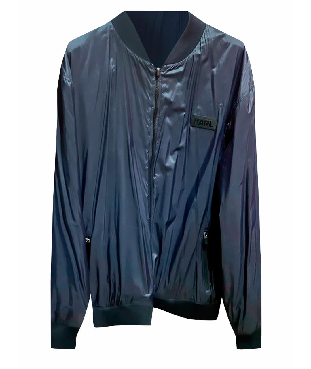KARL LAGERFELD Темно-синяя хлопковая куртка, фото 1