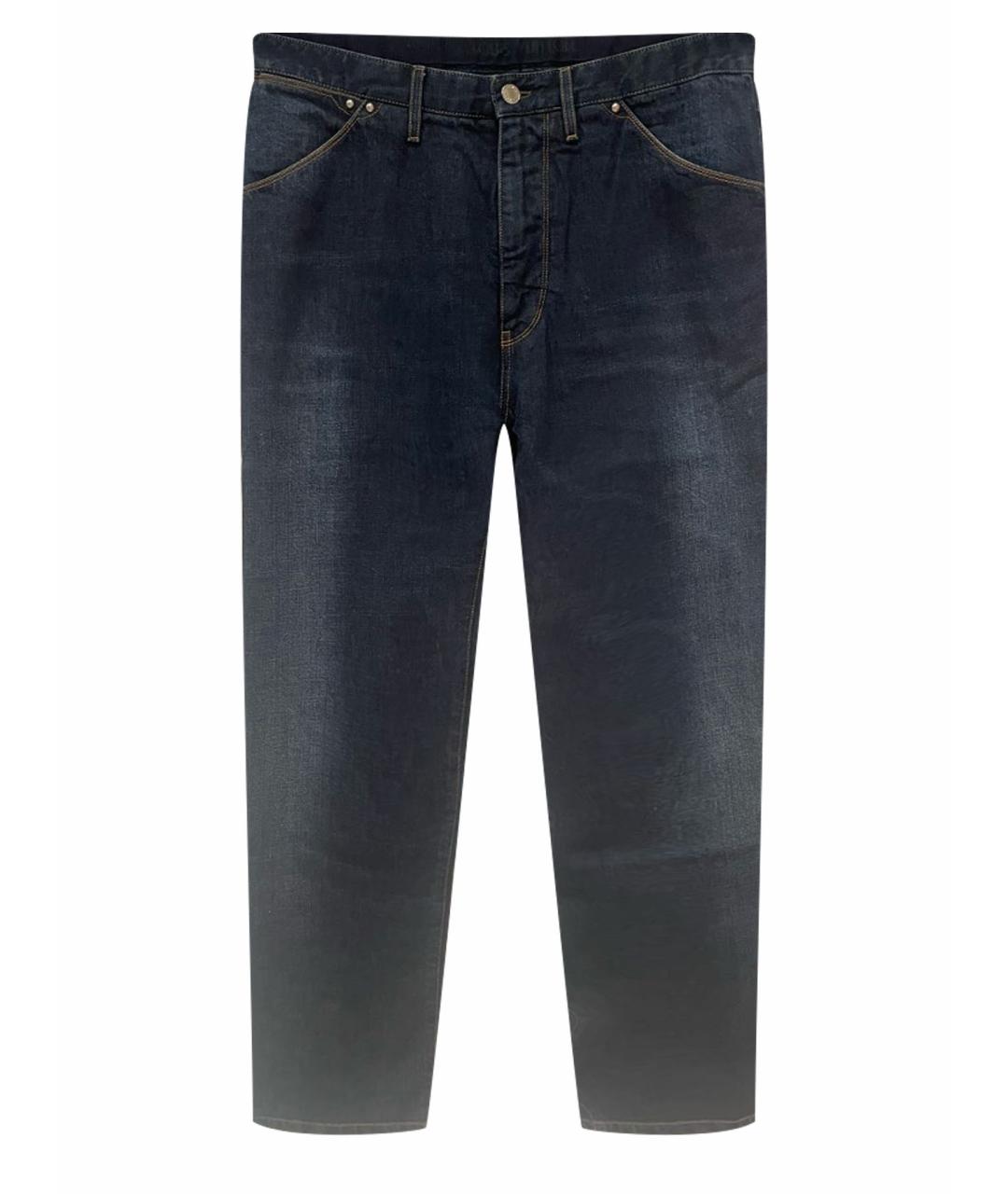 LOUIS VUITTON Темно-синие хлопковые прямые джинсы, фото 1