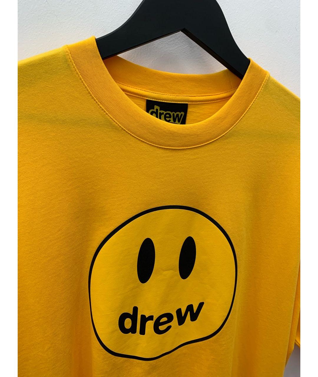drew house Желтая хлопковая футболка, фото 3