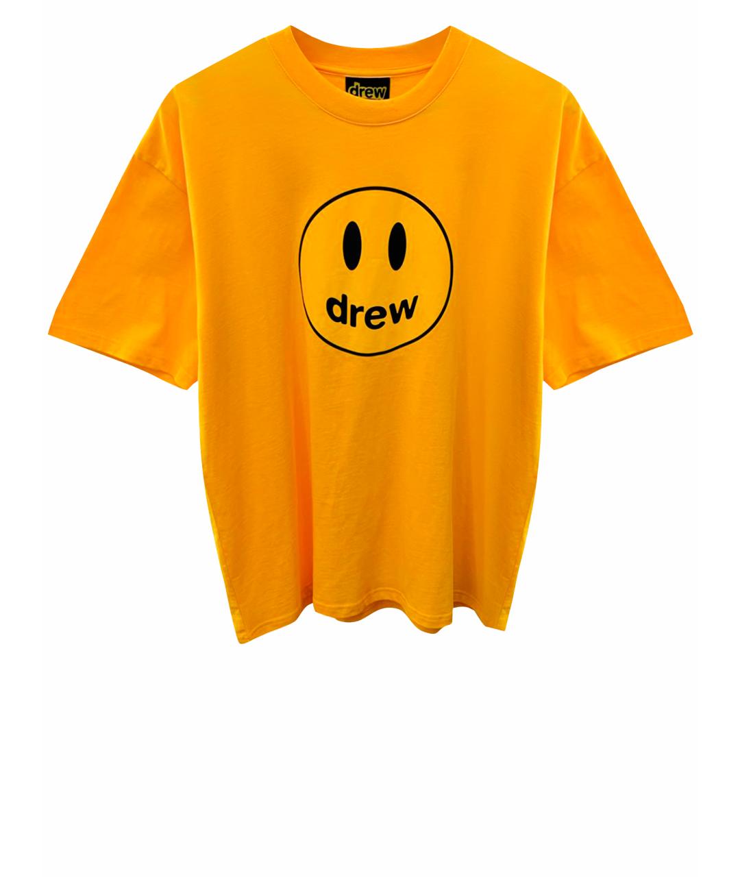 drew house Желтая хлопковая футболка, фото 1
