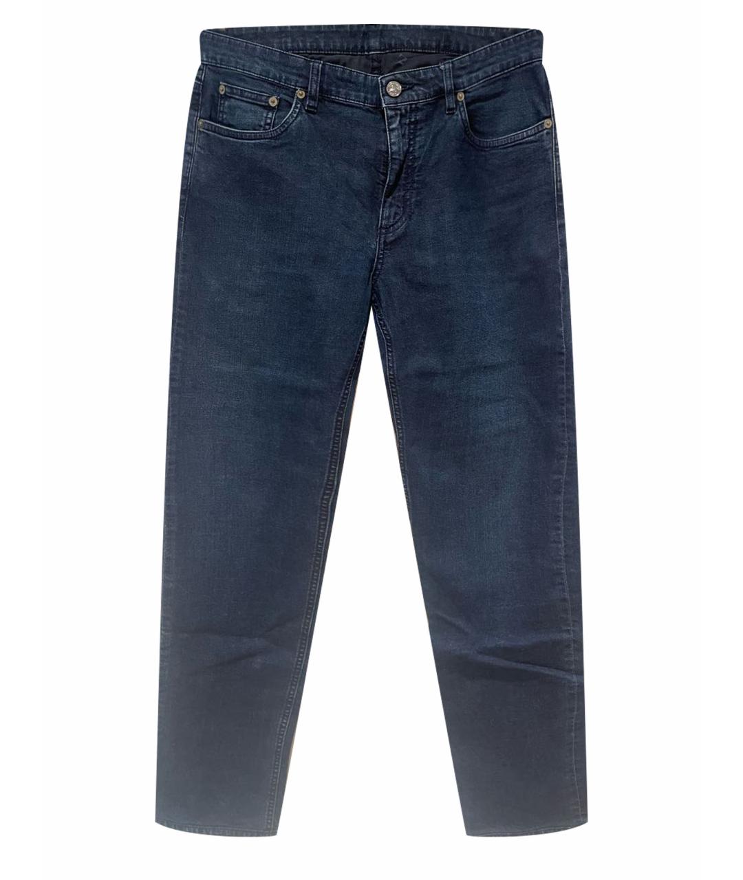 ERMENEGILDO ZEGNA Темно-синие хлопковые джинсы скинни, фото 1