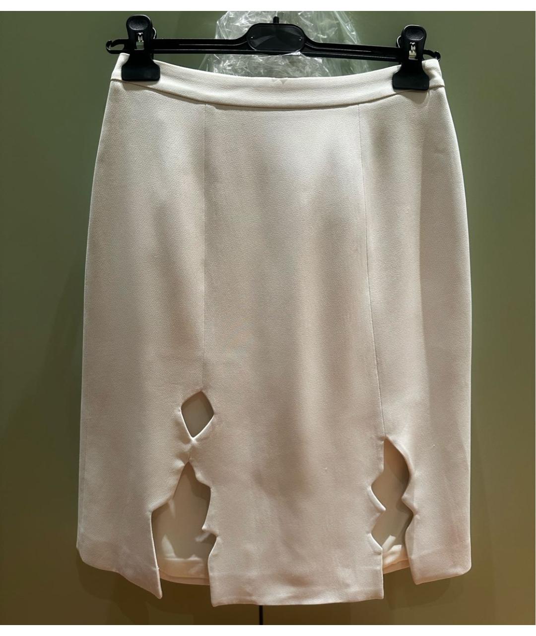 CHRISTOPHER KANE Белая вискозная юбка миди, фото 6
