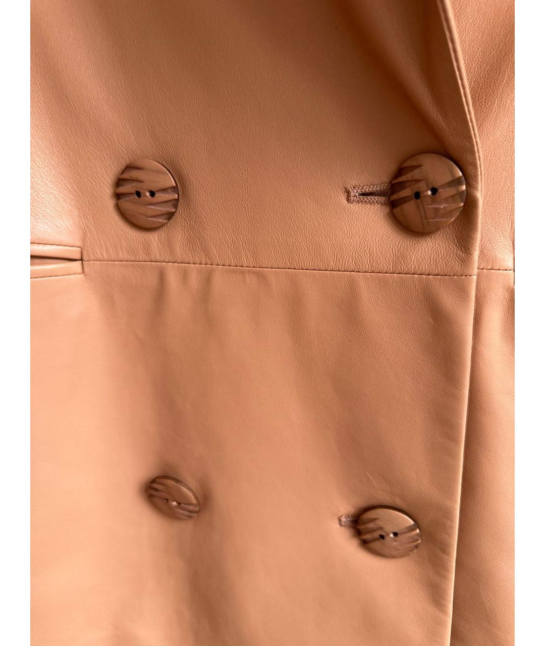 DROME Бежевый кожаный жакет/пиджак, фото 4