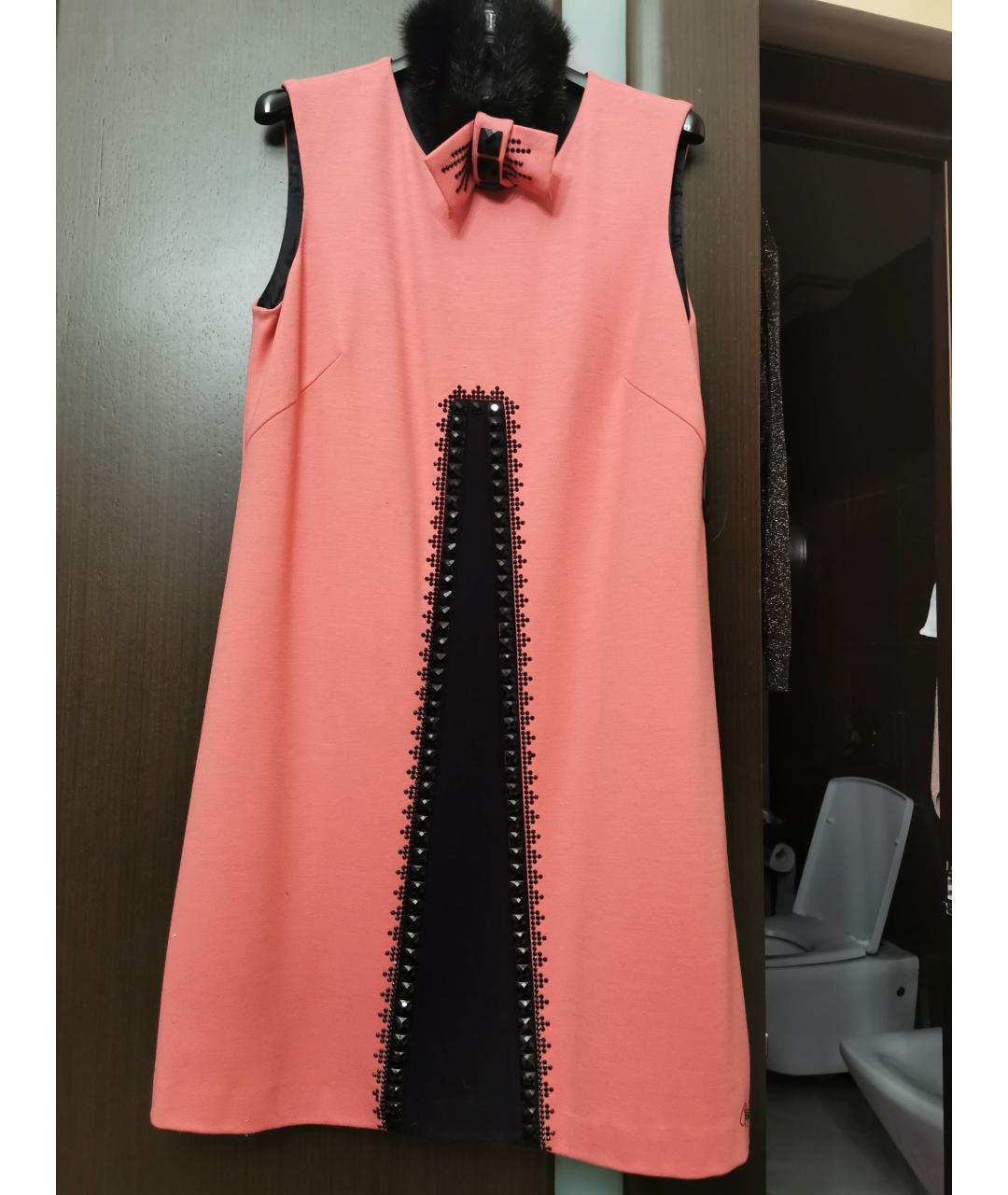 VDP Коралловое кашемировое коктейльное платье, фото 6