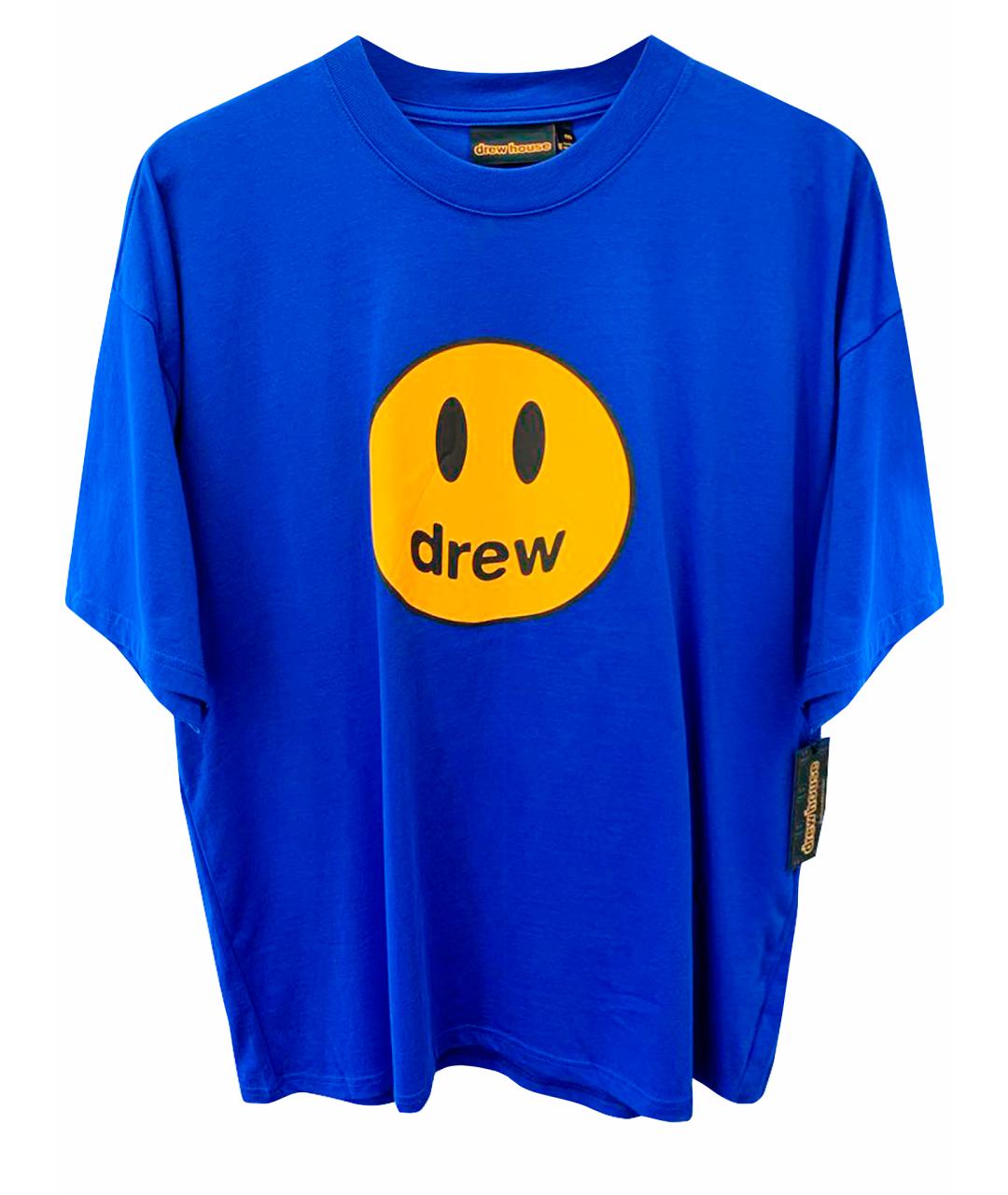 drew house Темно-синяя хлопковая футболка, фото 1