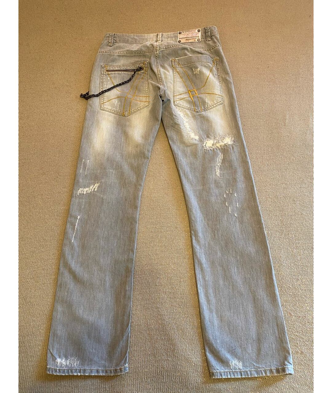 PINKO Серые хлопковые прямые джинсы, фото 2