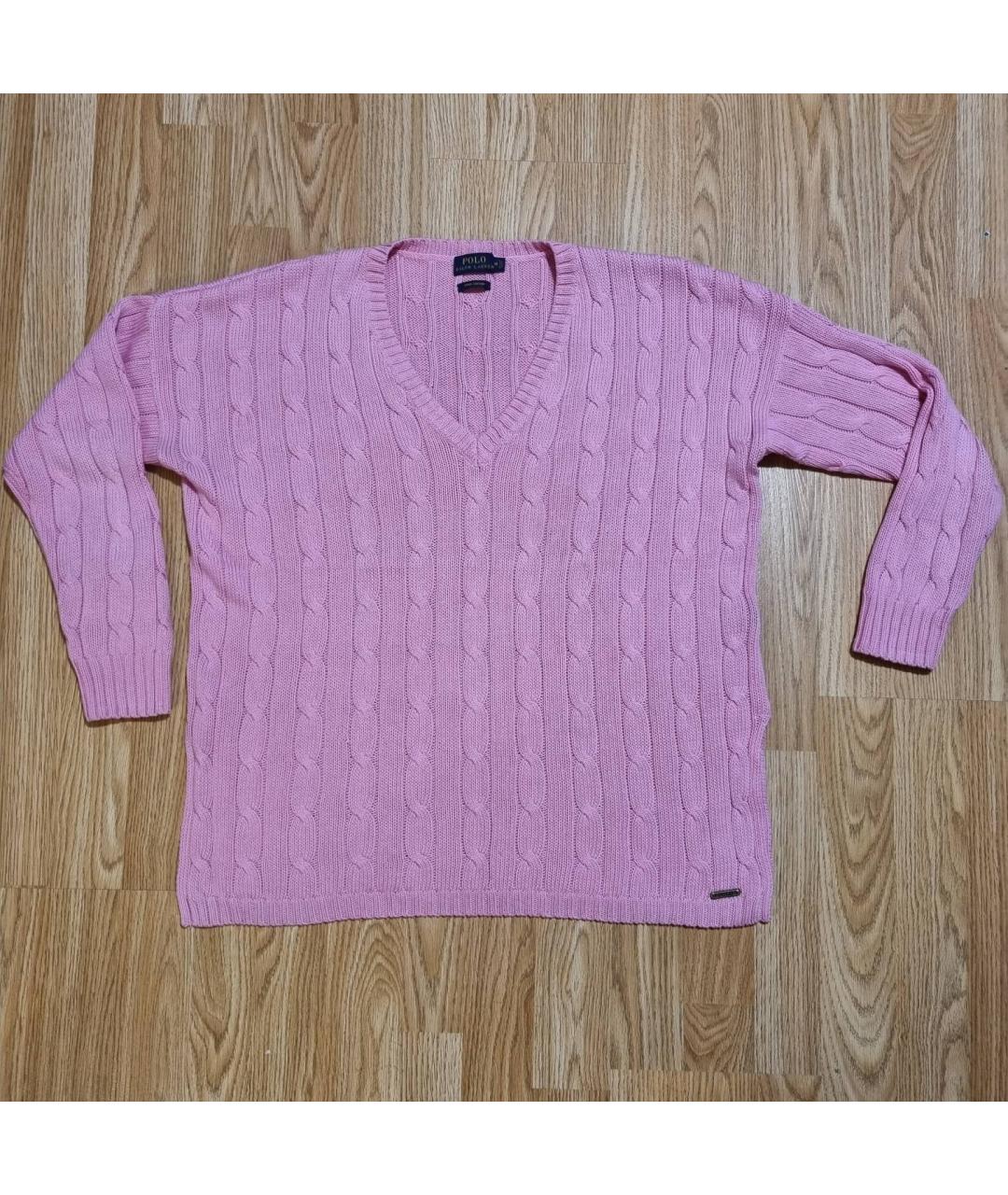 POLO RALPH LAUREN Розовый хлопковый джемпер / свитер, фото 7