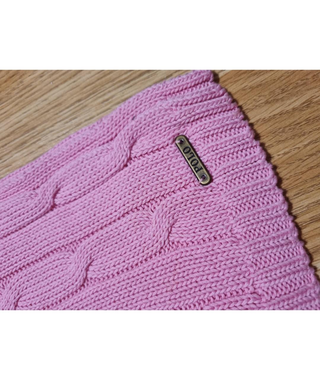 POLO RALPH LAUREN Розовый хлопковый джемпер / свитер, фото 3