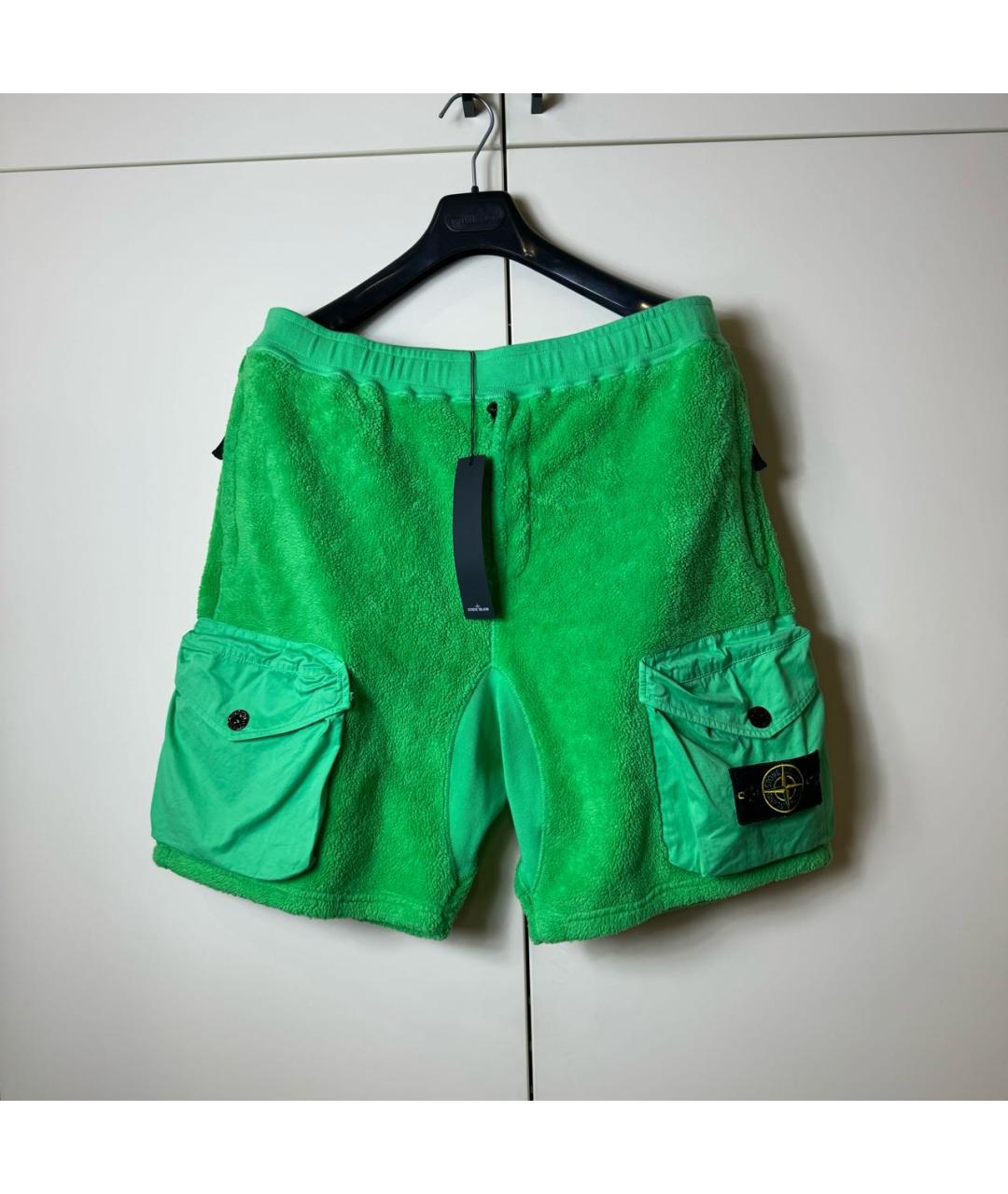 STONE ISLAND Салатовые шорты, фото 7