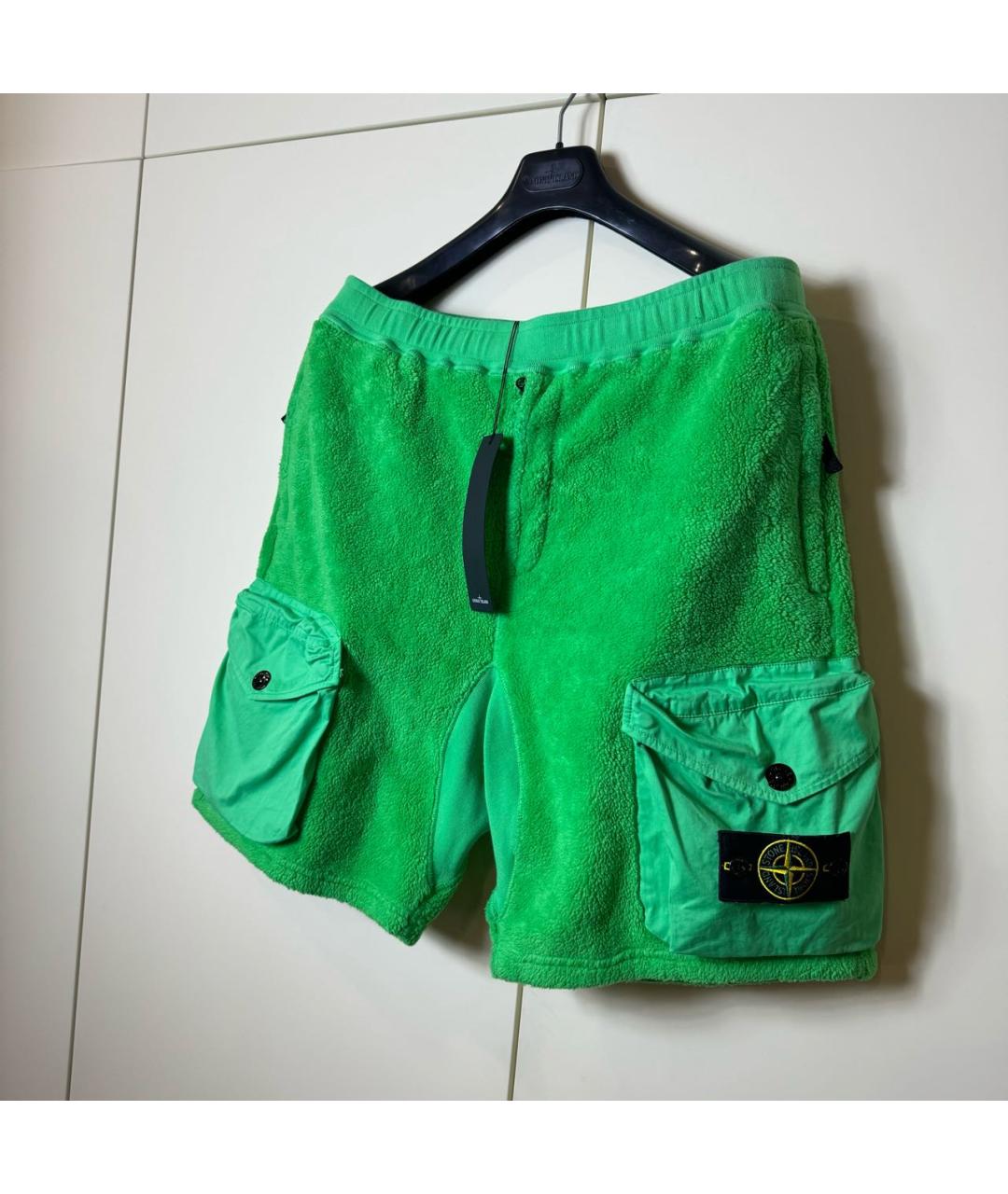 STONE ISLAND Салатовые шорты, фото 3