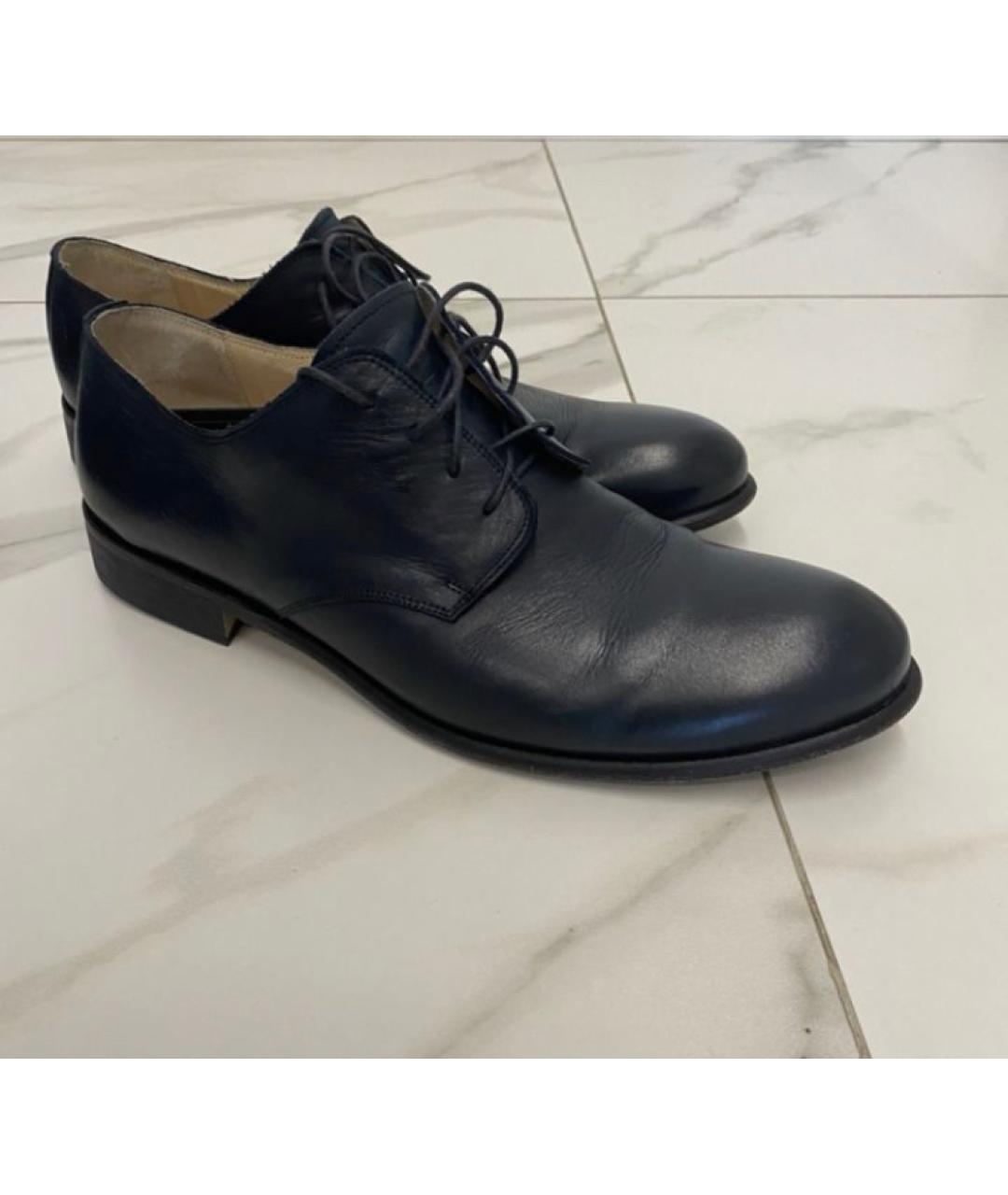 Principe di Bologna Темно-синие кожаные туфли, фото 7