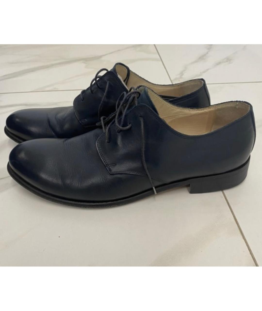 Principe di Bologna Темно-синие кожаные туфли, фото 6