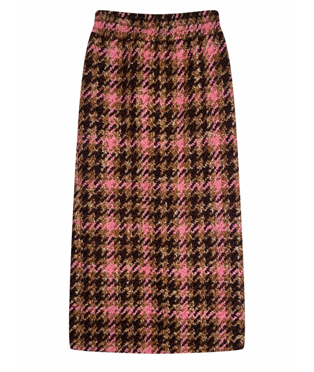 MIU MIU Розовая вискозная юбка миди, фото 1