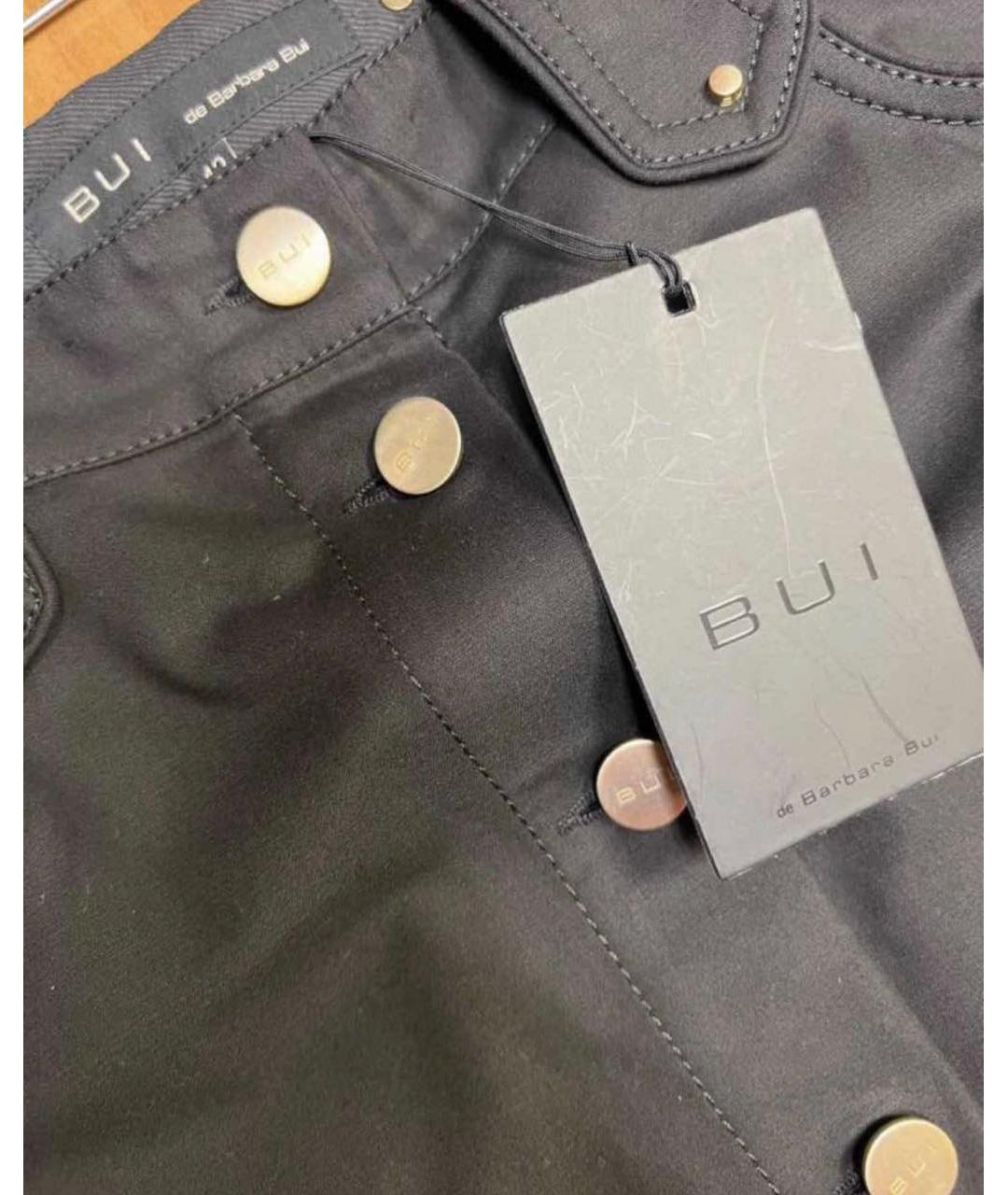 BARBARA BUI Черная хлопковая юбка миди, фото 6