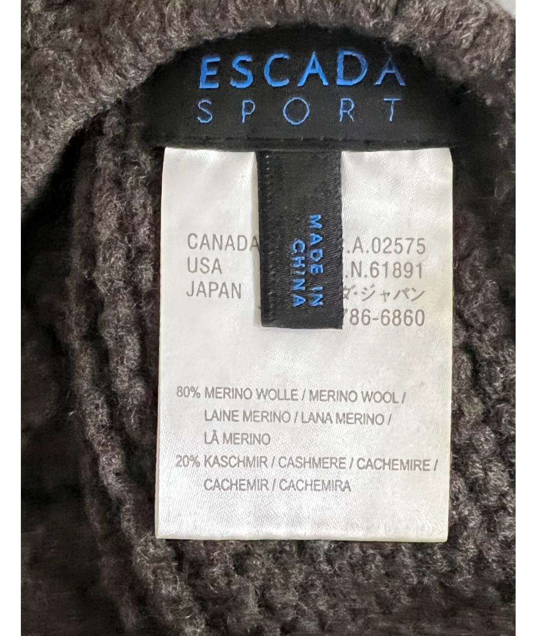 ESCADA Коричневая шерстяная шапка, фото 3