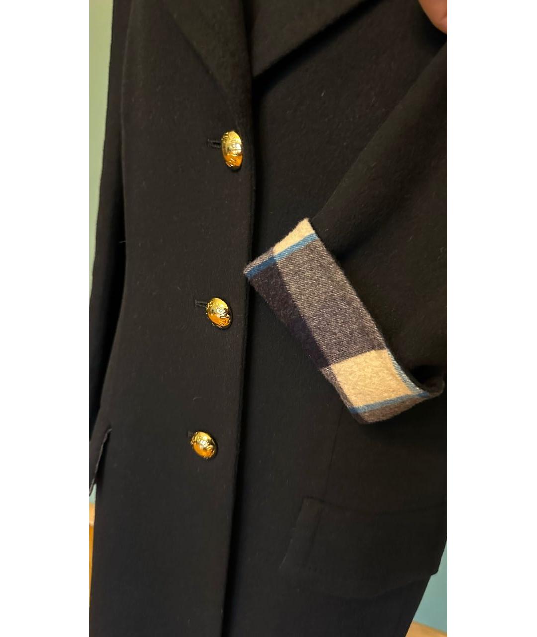 LOUIS VUITTON PRE-OWNED Черное шерстяное пальто, фото 6